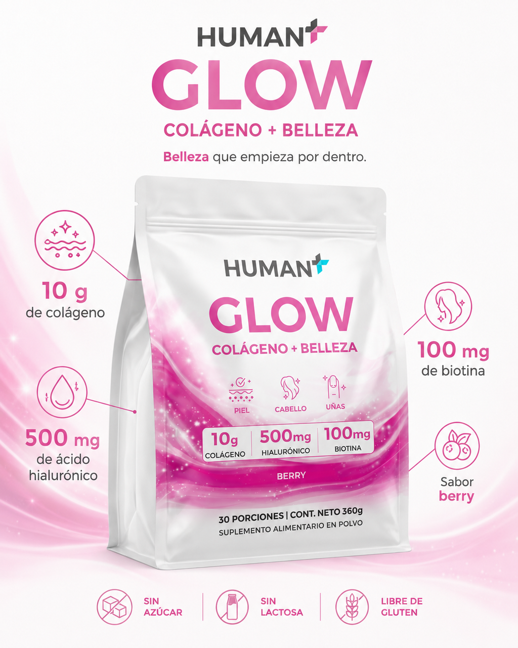Human Glow | Colágeno + Belleza 360 g